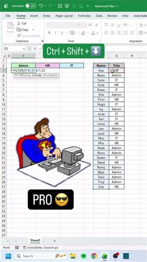 how to advanced filter in excel ❤️ #viral #shorts🗂️ 👯 #shortfeed