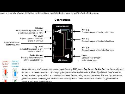 Line Mixer Diagrams (RJM Micro Line Mixer Configurations)
