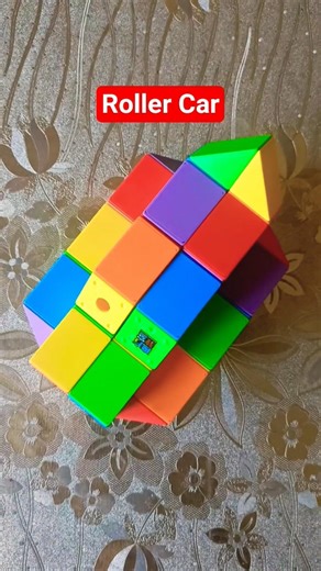 Roller Car 🚗 | Snake Cube Pattern #shorts