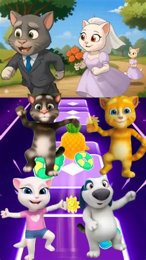 Angry Talking Tom ⚡ Talking Angela ⚡ Among Us SpongeBob ▶️ Coffin Dance 🎮 #3 Tiles Hop