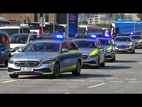 [10 auf Einmal 🚨!] Einsatzfahrt 》10× FuStW || Landesbereitschaftspolizei / Polizei Hamburg