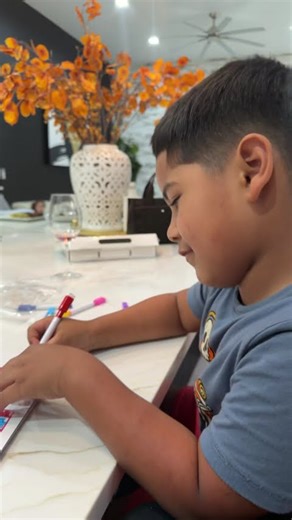 Son does a good job doing his homework #shorts