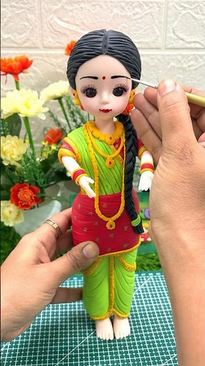 Gudipadwa Special🥭🌾🌞DIY Traditional Women Making With Clay🥰👩‍❤️‍👩 @bloominghandsart #shorts