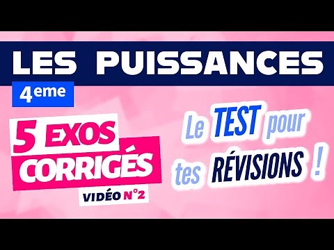 Les puissances 4eme exercices corrigés / révision n°2