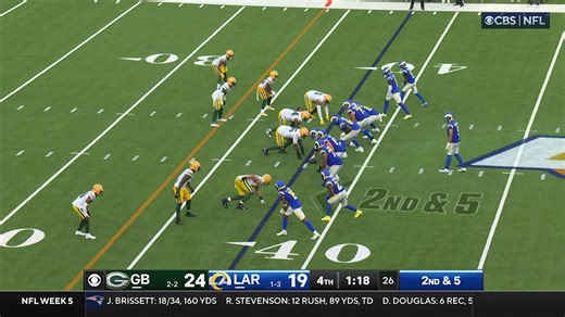 Karl Brooks picks up second sack of day vs. Stafford