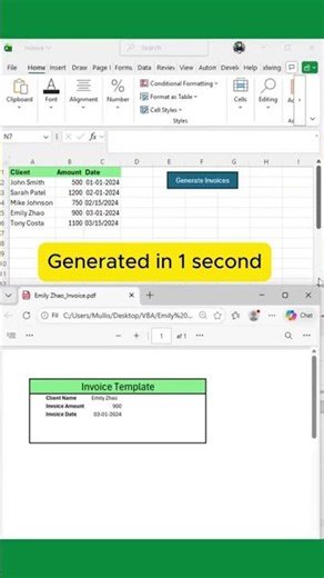 Excel Macro to Auto-Fill Invoices + Export to PDF