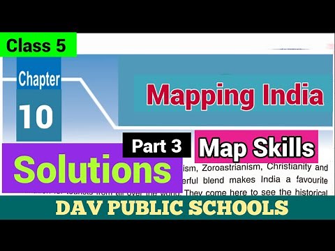 DAV class 5 SST chapter 10 Mapping India - Solutions Map Skills