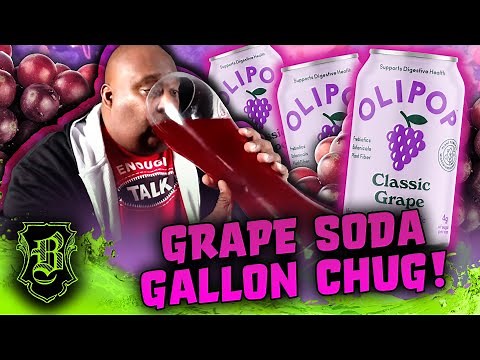 Ice Cold Grape Soda Chug in the HUGE GALLON GLASS!! (First Chug of 2022)