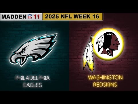 Madden NFL 11 - 2010 Philadelphia Eagles vs. 2010 Washington Redskins | 2025 NFL Week 16