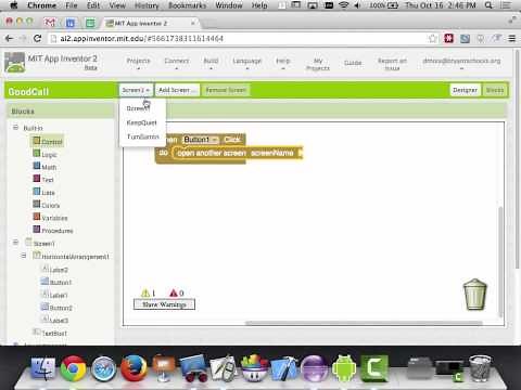 Using Multiple Screens in App Inventor