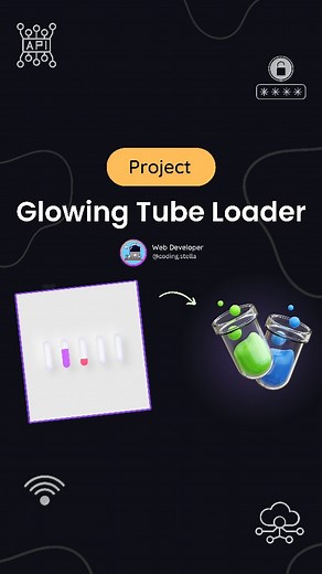 58K views · 503 reactions | Glowing Tube Liquid Loader Using HTML CSS...