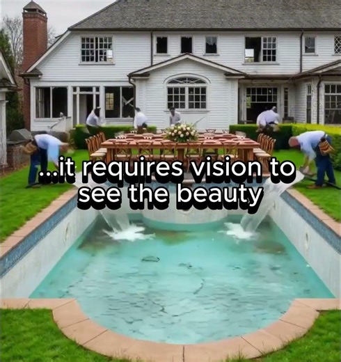 That Ugly Pool Area is Now Unrecognizable #backyardmakeover #outdoordecor #transformation #diy