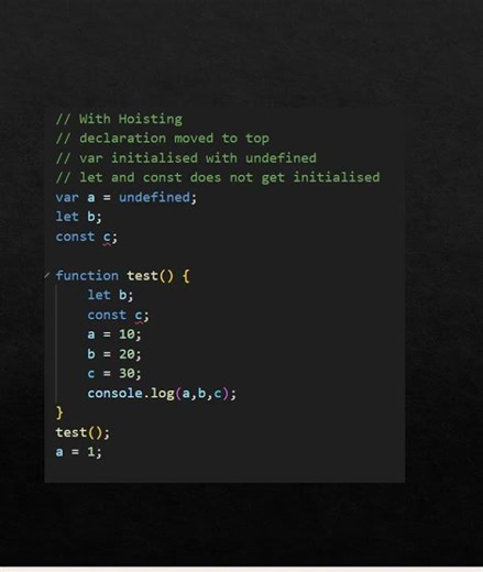 Java-script - interview questions and answers var, let, const hoisting #shorts #js #viralvideo