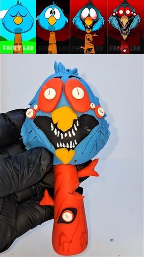 Sprunki 🎵 I Made Sleepy Bird 🐦 Phase 4 👹 With Clay 🔵🟡🔴 Pocoyo 🔵 #sprunki 🎶