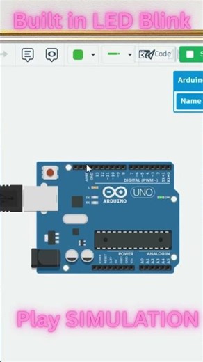 simulation Tinkercad LED Blink #arduino #programming #arduinoproject #diy