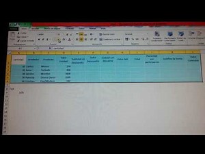 Subtotal con descuento y sin descuento en Microsoft Excel