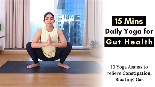 15-Min Yoga for Gut Health | Relieve Bloating, Gas & Constipation