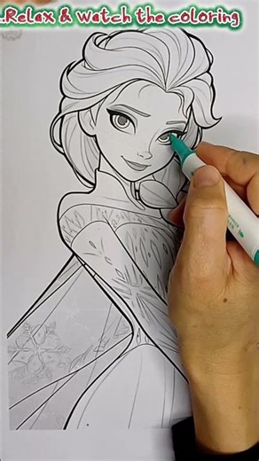 Elsa Coloring | Relaxing Fan Art 🎨❄️