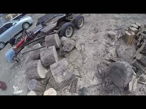 DIY Log Splitter Slip On 4 Way Wedge. Super Simple, Built From Scrap.