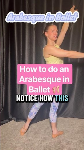 How to do an Arabesque position in ballet #danceteacher #balletdance #beginnerballet