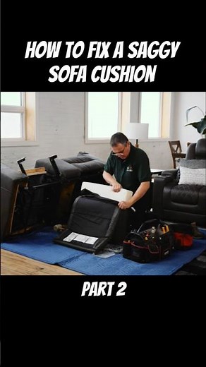 How to fix a saggy sofa cushion part 2 #DIY #furniturerepair #sofarepair