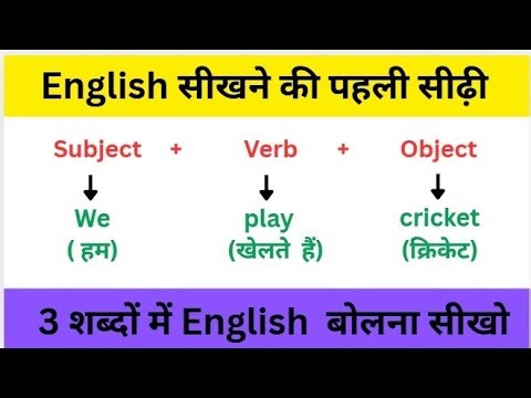 Subject verb object in english grammar | subject object verb kaise pahchane?| english kaise sikhe