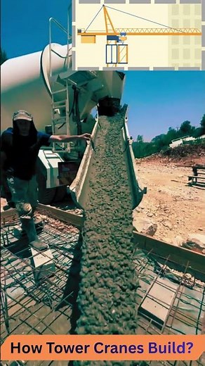 How a Massive Crane is Installed at Construction Site 🏗️ #Shorts