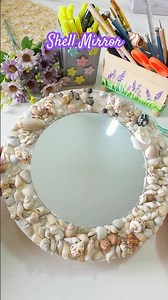 Shell Mirror DIY #shorts #craft #diy #shellart