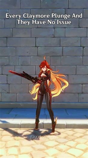 Every Claymore Plunge And They Have No Issue Except Him #genshinimpact