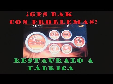 Gps Bak 7008 Cómo Restaurar Datos de Fábrica