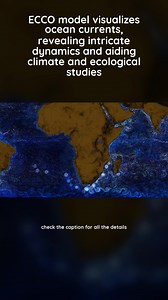 The ECCO ocean model integrates decades of data to simulate ocean currents, enhancing understanding of global climate and marine ecosystems. It reveals complex dynamics like the Gulf Stream's countercurrent and Agulhas Rings, aiding in climate moderation and nutrient transport studies. Read the full story at 🔗 https://sci.sx/660232621 In this video: The Agulhas current originates along the equator in the Indian Ocean, travels down the western coast of Africa, and spawns swirling Agulhas rings t