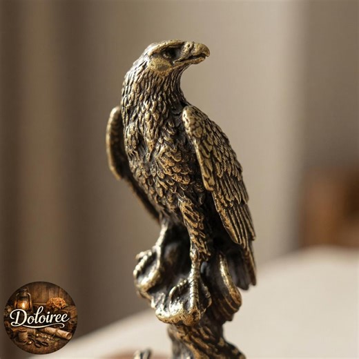Handmade Metal Eagle Figurine, Set of 2 Brass Bird Statues, Vintage Office Desk Decor, Success Symbol Gift - Etsy