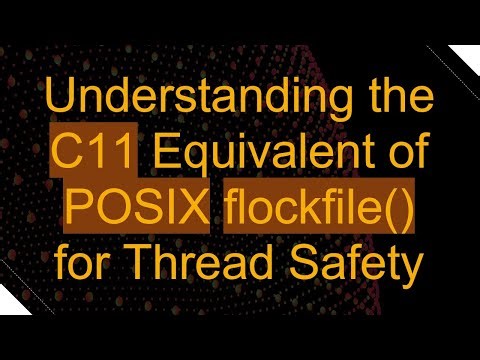 Understanding the C11 Equivalent of POSIX flockfile() for Thread Safety