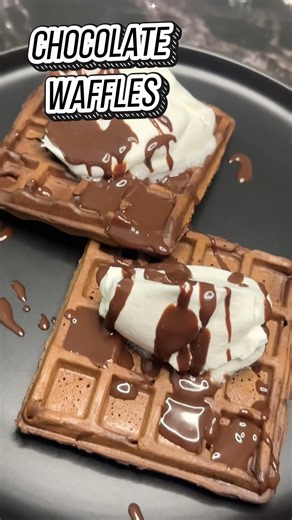 Chocolate Waffles 🧇 #waffle (recipe hub with lubna )