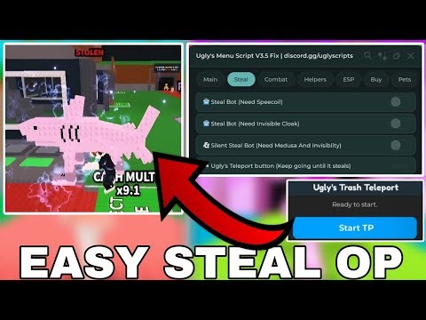 🔥Steal a Brainrot Script GUI | 😱Instant Steal, 🥇Auto Steal,🔮Teleport Base,More *PASTEBIN*