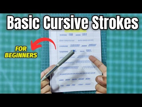 Basic Cursive Strokes for Beginners #cursive #cursivehandwriting #writingmania #cursivewriting