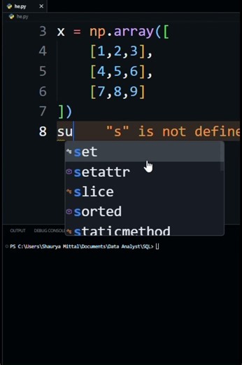 DIAGONAL SUM OF MATRIX in 10 Seconds!! #python #coding #programming #shorts #pythonprogramming #code