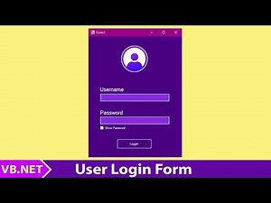How to Create a Login form in VB.NET || Without database || 2021. In Tamil.