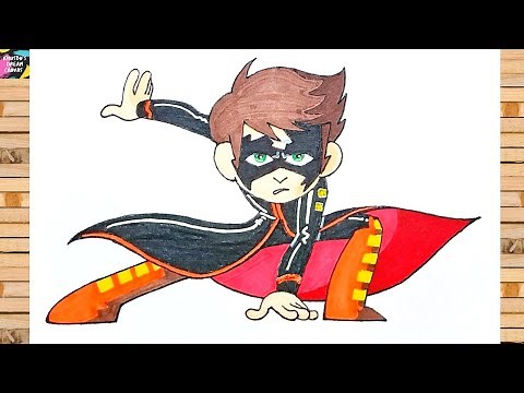 How to draw Krrish step by step | Kid krrish drawing easy | Kid krrish cartoon