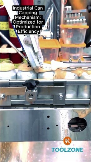 Fully Automated Beer Can Capping – Industrial Process Revealed #manufacturing