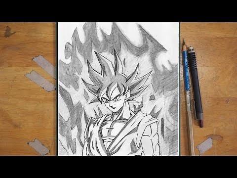 How to Draw Goku Super Saiyan God | Step-by-Step Tutorial