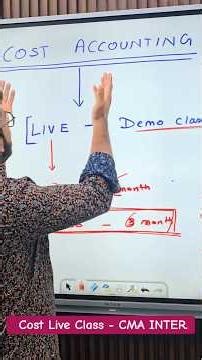 CMA Inter Cost Accounting Live Class for June / Dec 2026 Attempt | Live Classes at Recorded Price 🔥