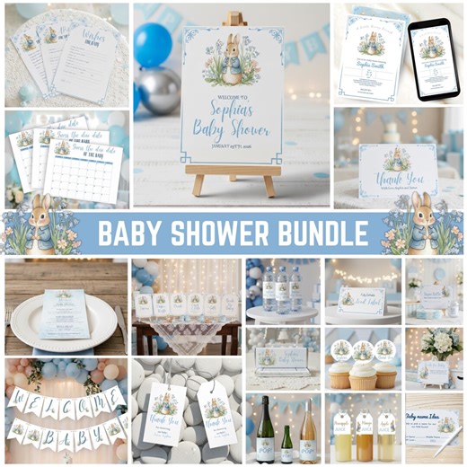 Peter Rabbit Baby Shower Decor Bundle (digital Download) - Etsy