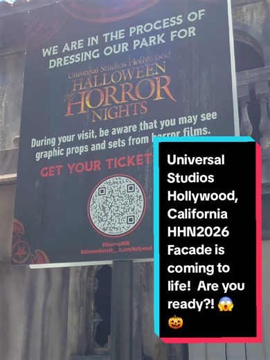 Universal Studios Hollywood, California 📍🌐@Universal Studios Hollywood Halloween Horror Nights HHN2026 is slowly coming to life! HaVe tHe BeSt DaY creating your memories ✨️