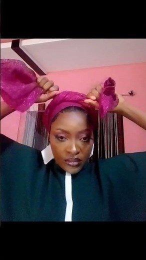 simple gele/headwrap tutorial using aso-oke #asooke #gele #headwrap