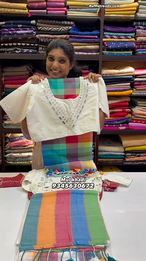 116K views · 1.1K reactions | ✨ Beautiful Mul khadi saree with...