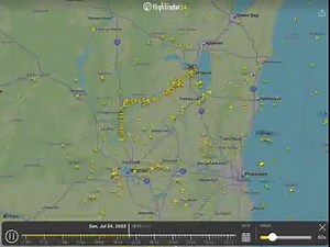 19K views · 271 reactions | The mass arrivals into Oshkosh yesterday for EAA - The Spirit of Aviation AirVenture. Plenty of arrivals today as well, including some larger aircraft on display including the Boeing 777 ecoDemonstrator and Delta Air Lines A330-900neo in Team USA livery. Follow all the action at OSH at https://www.flightradar24.com/airport/osh | Flightradar24.com | Facebook