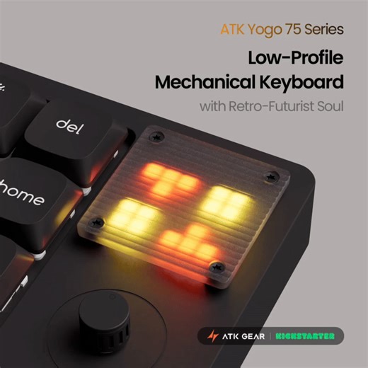 Your Desk’s Retro-Futurist Soul A keyboard that’s more than a tool — it’s the centerpiece of your space. With a sleek CNC aluminum body and a fully programmable pixel display, YOGO 75 brings personality and presence to every setup. Express yourself through light, animation, and solid design. 👉 Back now to lock in the lowest launch price. | ATK Gear