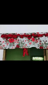 2.2K views | Valance christmas curtain design DIY from scrap #sewing #curtain #DIY #valance curtain #curtains #christmasdecor | Crizel Diy's | Facebook