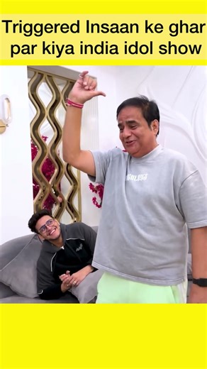 Triggered Insaan ke ghar par kiya indian idol show || #triggeredinsaan #indianidol #shorts